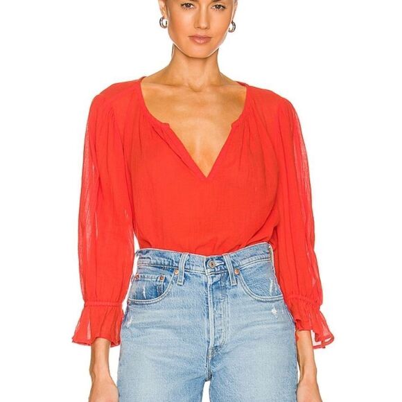 NWT Velvet by Graham  Spencer Dita Top in Cardinal - Picture 6 of 10